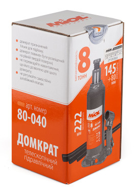 MIOL Домкрат гидравлический телескопический MIOL 8т 80-040 - Картинка 2