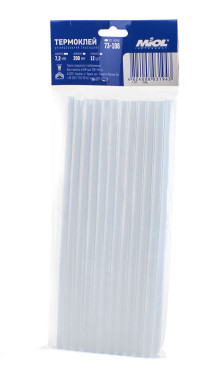MIOL Клейові стрижні 7,2 × 200 мм, 12 шт. прозорі Miol 73-108 - Картинка 1