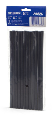 MIOL Клейові стрижні 7,2 × 200 мм, 12 шт. чорні Miol 73-110 - Картинка 1